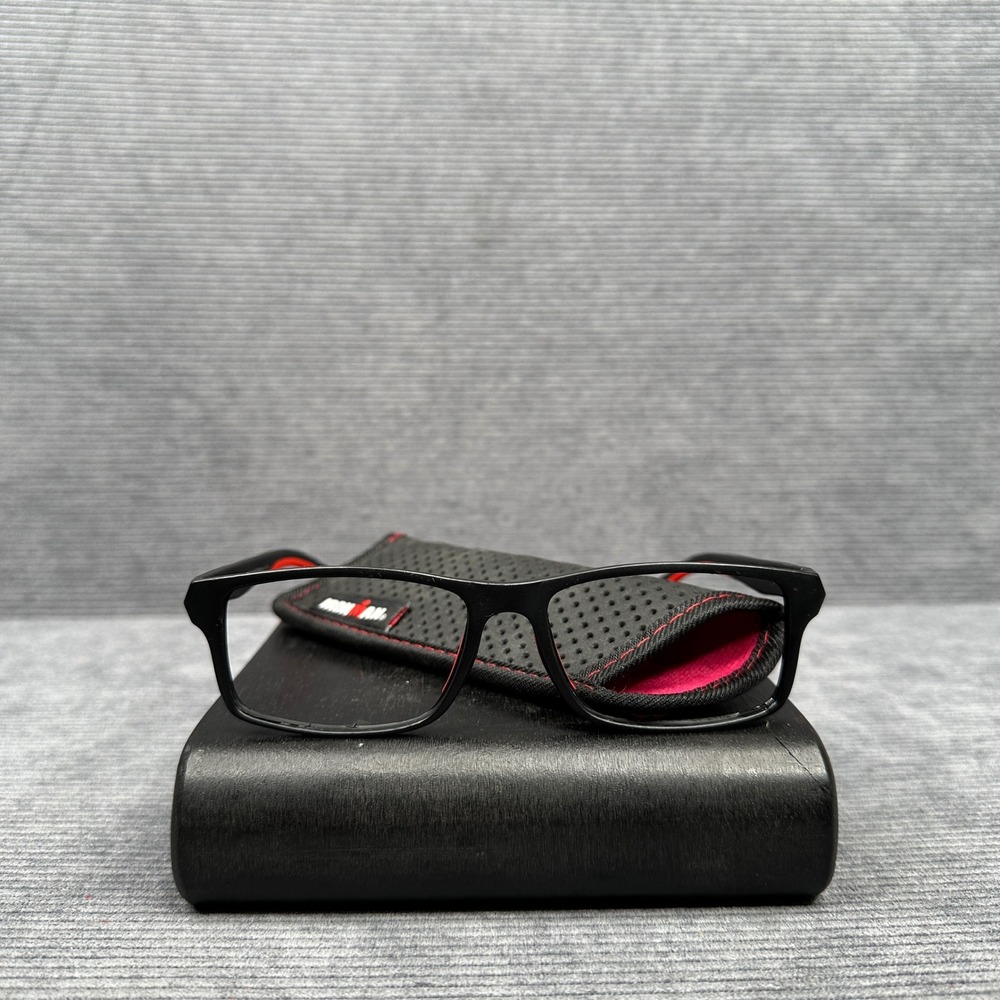 Ironman Foster Grant Reading Y2K Glasses Matte Black Red DG1021 IM2000 BLK Vtg